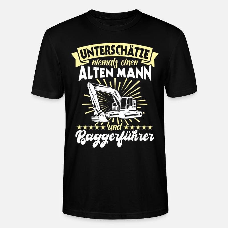 Baggerführer Bagger Baggerfahrer - Stanley/Stella Unisex Bio-T-Shirt CRAFTER - Schwarz