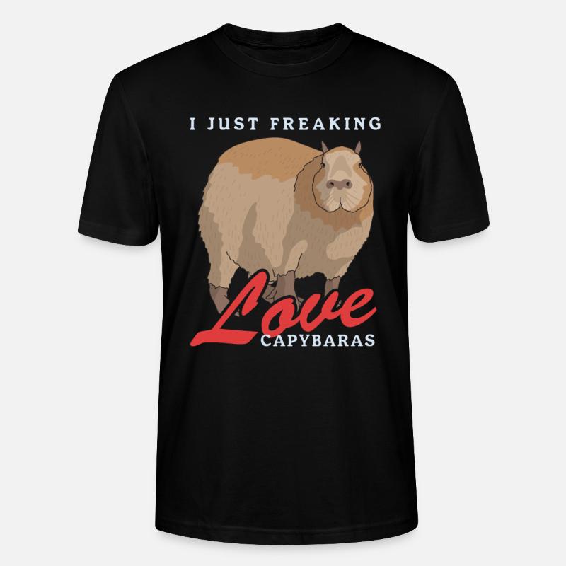 Capybara Capybaras Capybara Capybara Cadeau - T-shirt bio CRAFTER Stanley Stella Unisexe - noir