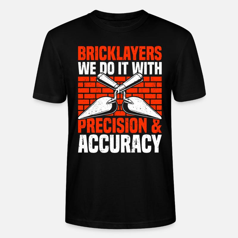 Bricklayer Brick Layer Brickmason Mason - Stanley/Stella CRAFTER Unisex Organic T-Shirt - black