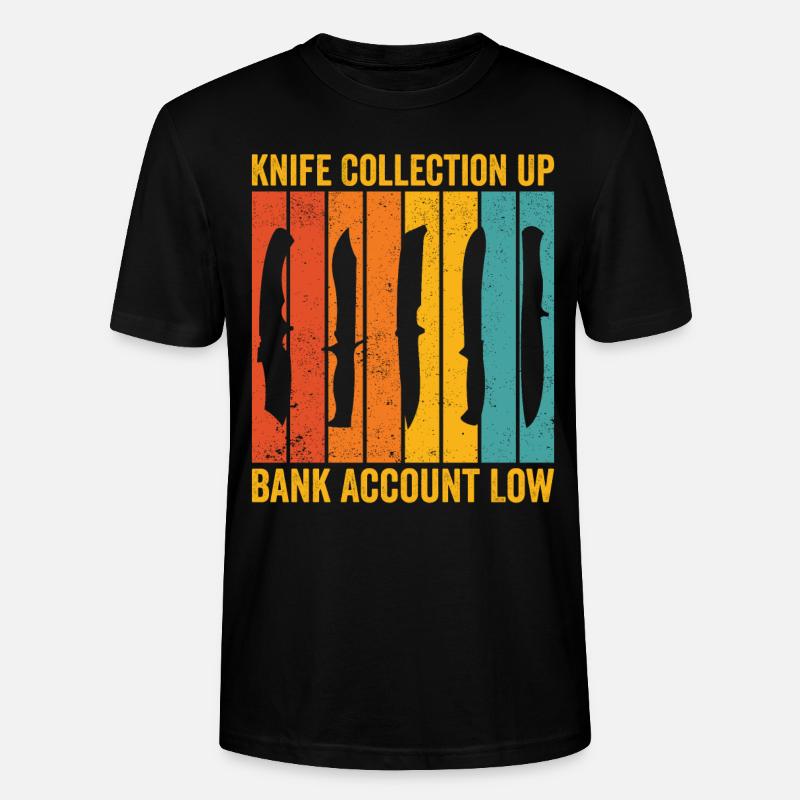 Drôle de collectionneur de couteaux - T-shirt bio CRAFTER Stanley Stella Unisexe - noir