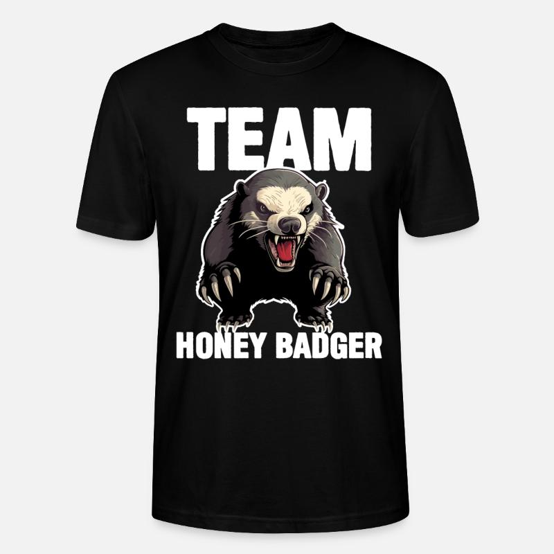 Team Honigdachs - Stanley/Stella Unisex Bio-T-Shirt CRAFTER - Schwarz