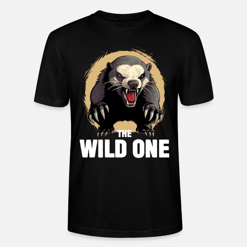 Honigdachs Der Wilde - Stanley/Stella Unisex Bio-T-Shirt CRAFTER - Schwarz