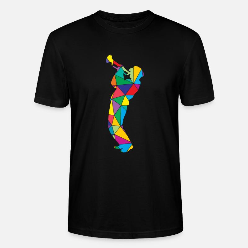 Trompette polygonale basse - T-shirt bio CRAFTER Stanley Stella Unisexe - noir