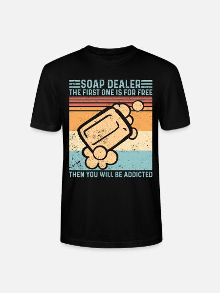 Funny soap making soap merchant - Stanley/Stella CRAFTER Unisex Organic T-Shirt - black