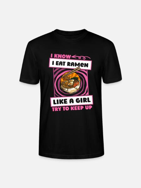 Ramen Funny - Stanley/Stella CRAFTER Unisex Organic T-Shirt - black
