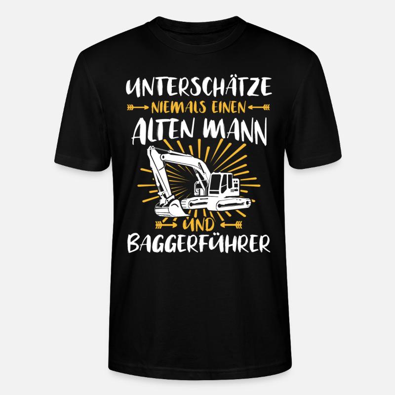 Bagger Baggerfahrer - Stanley/Stella Unisex Bio-T-Shirt CRAFTER - Schwarz