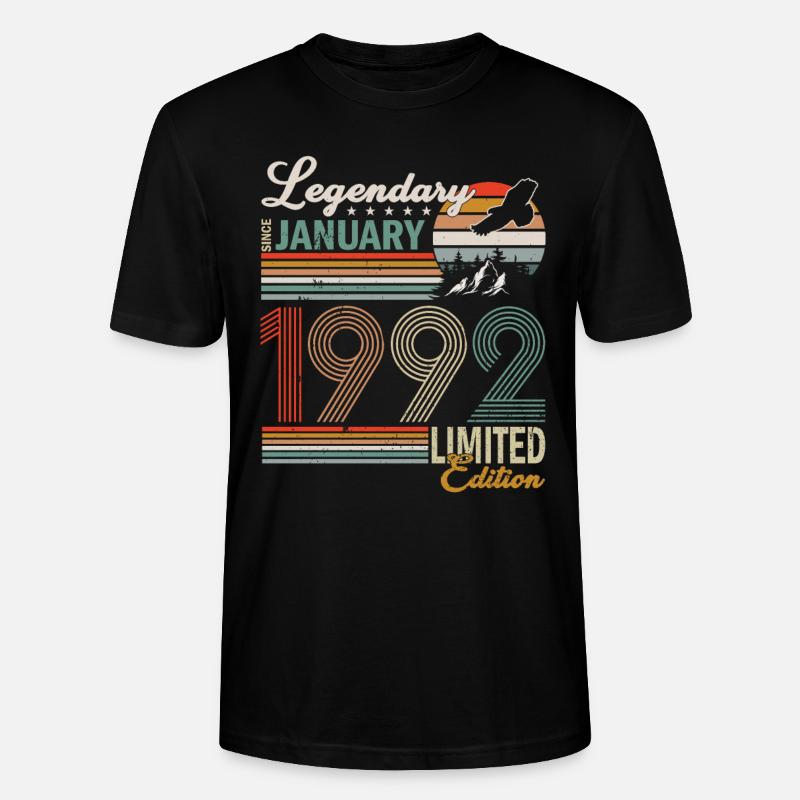 Januar 1992 - Stanley/Stella Unisex Bio-T-Shirt CRAFTER - Schwarz