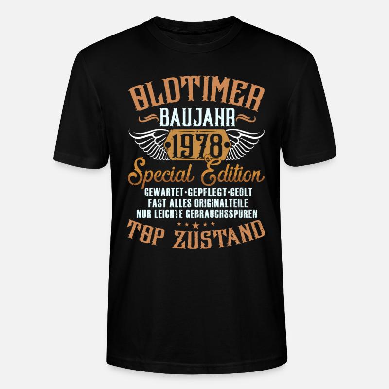 oldtimer 1978 originalzustand - Stanley/Stella Unisex Bio-T-Shirt CRAFTER - Schwarz
