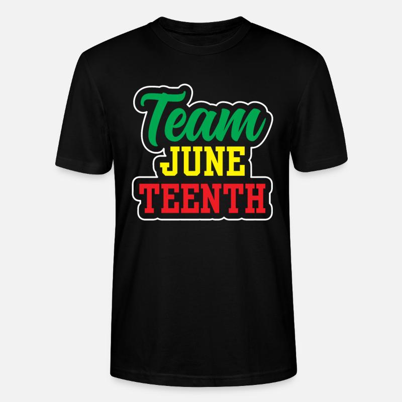 Équipe Juneteenth 1865 Afro-Américain Noir - T-shirt bio CRAFTER Stanley Stella Unisexe - noir