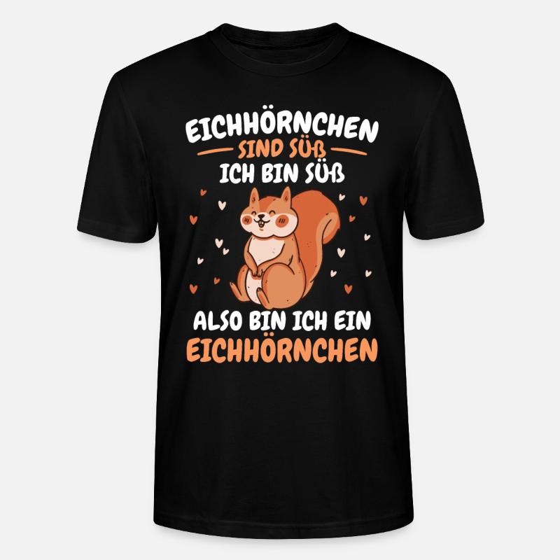 Eichhörnchen Baumhörnchen Squirrel - Stanley/Stella Unisex Bio-T-Shirt CRAFTER - Schwarz