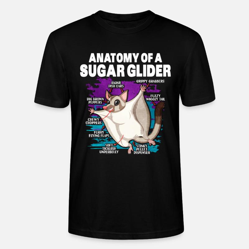 Flughörnchen - Stanley/Stella Unisex Bio-T-Shirt CRAFTER - Schwarz