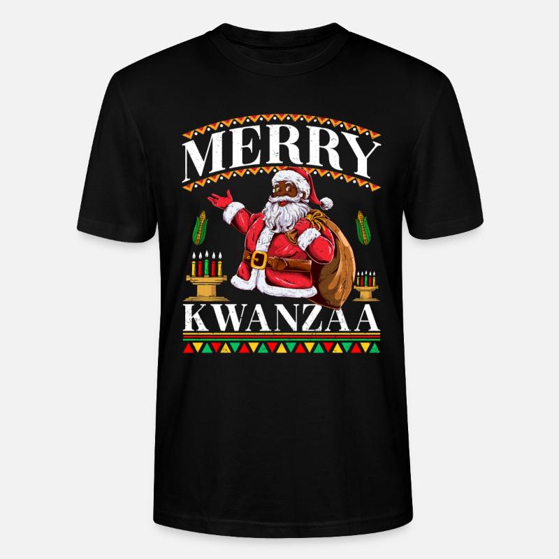 Merry Kwanzza - Stanley/Stella Unisex Bio-T-Shirt CRAFTER - Schwarz