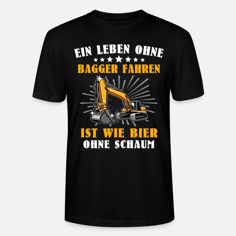 Baggerfahrer Bagger - Stanley/Stella Unisex Bio-T-Shirt CRAFTER - Schwarz
