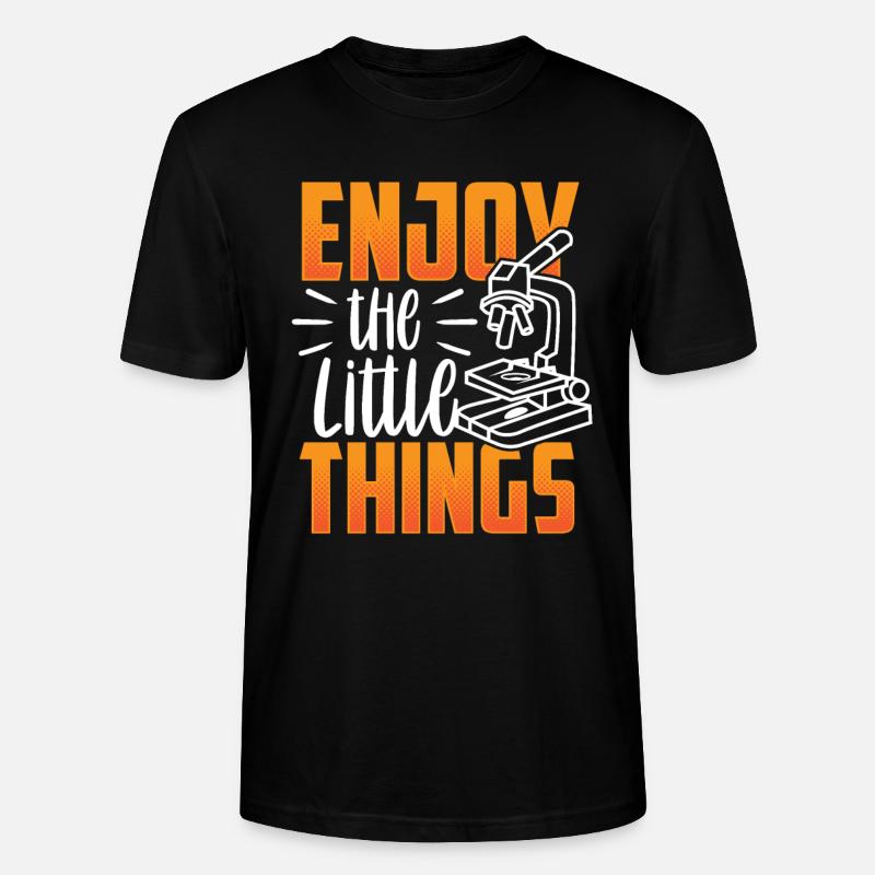 Enjoy the little things Microscopes Microscope - Stanley/Stella CRAFTER Unisex Organic T-Shirt - black