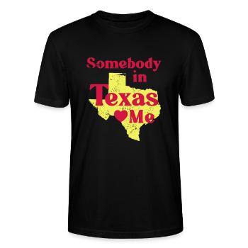 Texas - T-shirt bio CRAFTER Stanley Stella Unisexe - noir - Devant - Alina (178cm) & Michal (187cm)