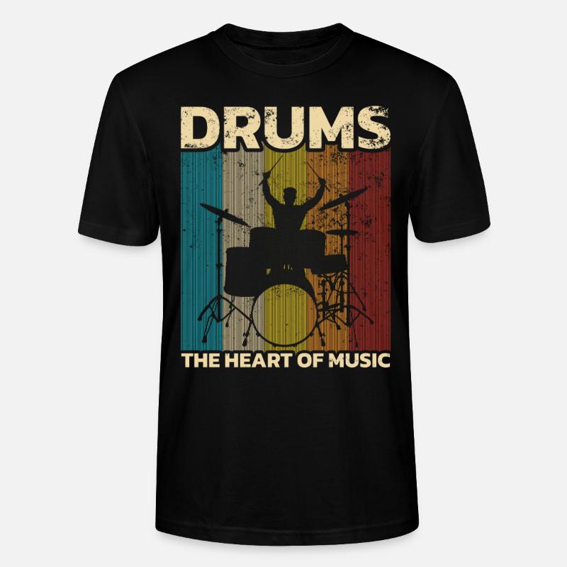 Drummers Drummers Drummers Drummers - Stanley/Stella CRAFTER Unisex Organic T-Shirt - black