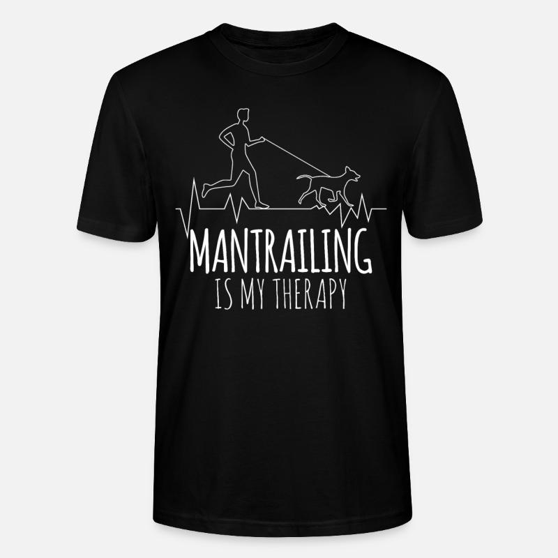 Mantrailing Therapy Mantrailer Hunde - Stanley/Stella Unisex Bio-T-Shirt CRAFTER - Schwarz