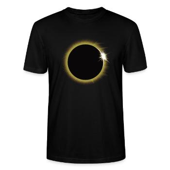 Solar eclipse - Stanley/Stella CRAFTER Unisex Organic T-Shirt - black - Front - Alina (178cm) & Michal (187cm)