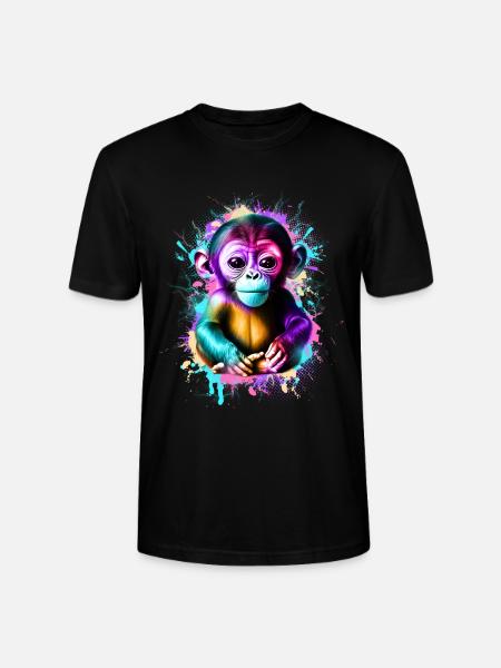 Affe Bunt - Stanley/Stella Unisex Bio-T-Shirt CRAFTER - Schwarz