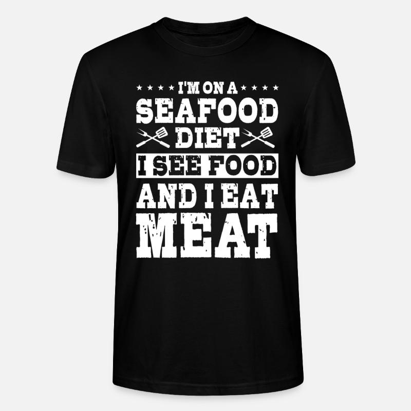 Fleisch Diät - Stanley/Stella Unisex Bio-T-Shirt CRAFTER - Schwarz