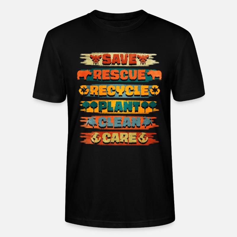 Recycling - Stanley/Stella Unisex Bio-T-Shirt CRAFTER - Schwarz