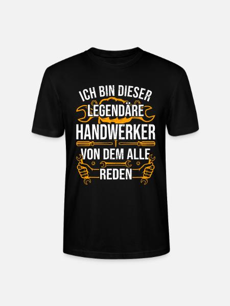 Handwerker Ich bin dieser legendäre Handwerker - Stanley/Stella Unisex Bio-T-Shirt CRAFTER - Schwarz