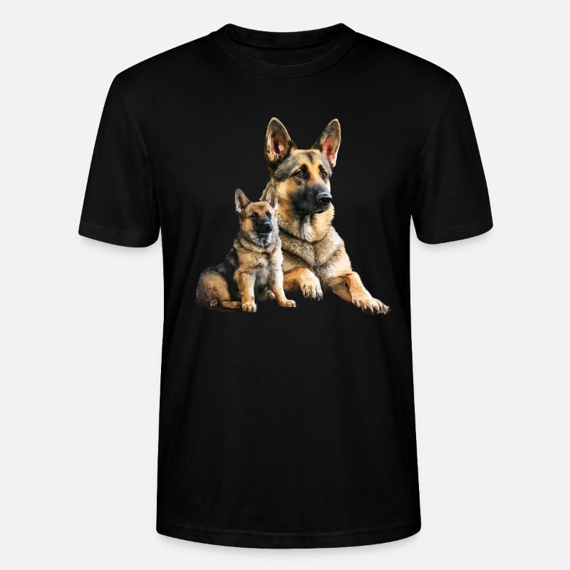 Deutscher Schäferhund Hund Hunderasse - Stanley/Stella Unisex Bio-T-Shirt CRAFTER - Schwarz