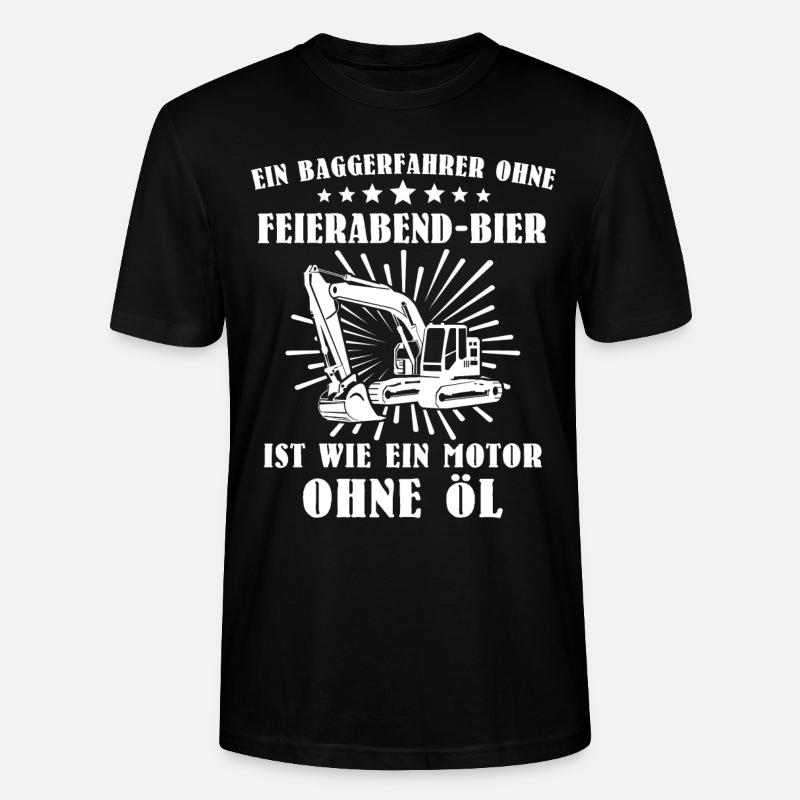 Baggerfuehrer Baggerfahrer - Stanley/Stella Unisex Bio-T-Shirt CRAFTER - Schwarz