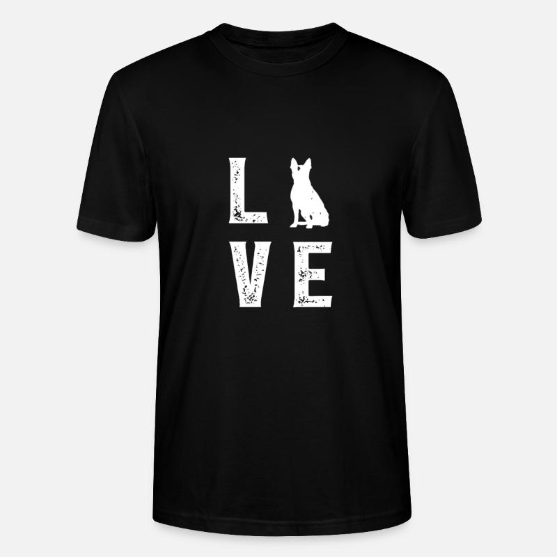 Boston Terrier Love - Stanley/Stella Unisex Bio-T-Shirt CRAFTER - Schwarz