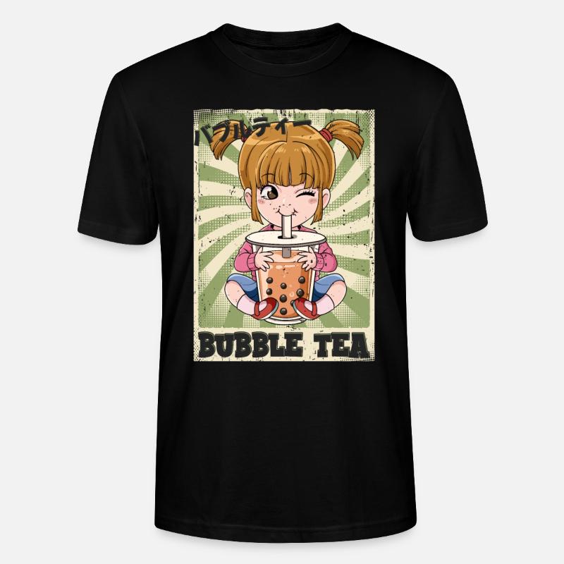 Boba Tea Mädchen Bubble Tea - Stanley/Stella Unisex Bio-T-Shirt CRAFTER - Schwarz