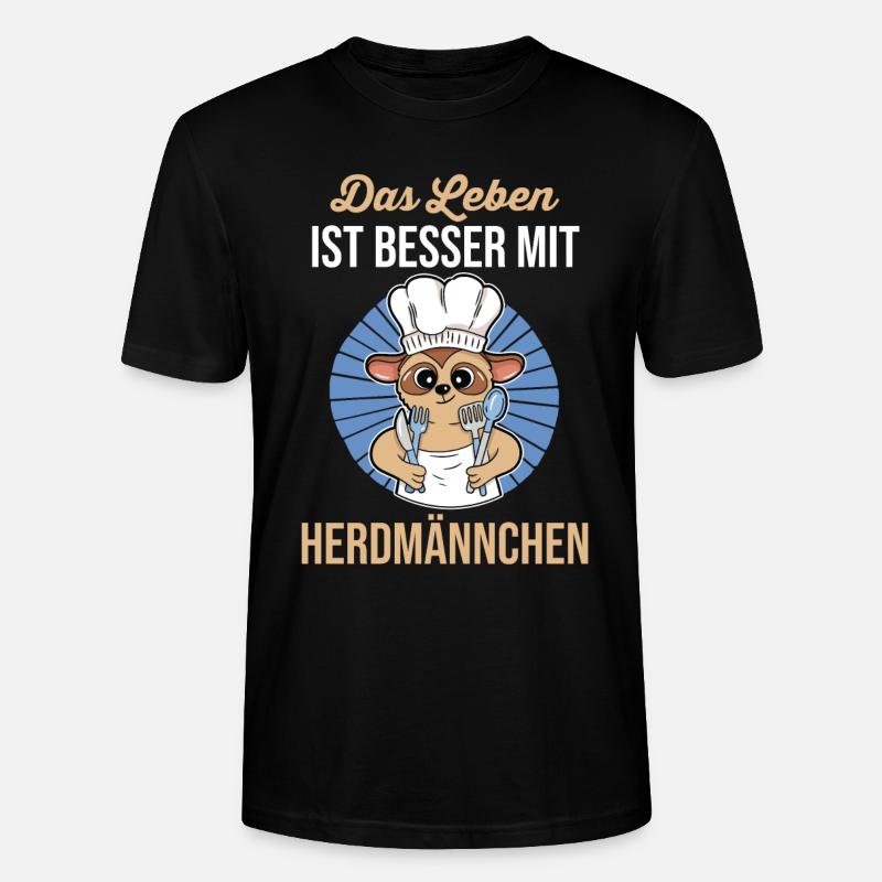Erdmännchen Herdmännchen - Stanley/Stella Unisex Bio-T-Shirt CRAFTER - Schwarz