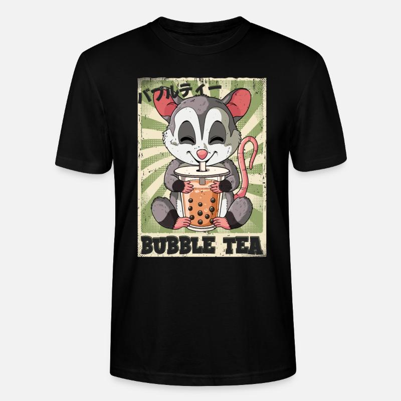 Boba Tea Opossum Bubble Tea - Stanley/Stella Unisex Bio-T-Shirt CRAFTER - Schwarz