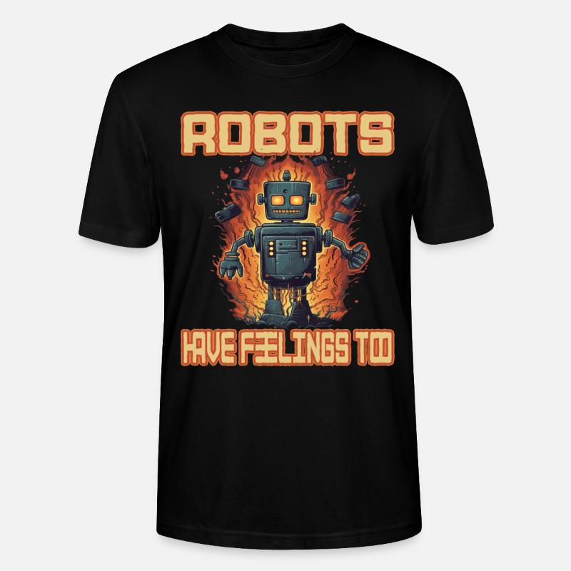 Robots Have Feeling Too - Stanley/Stella Unisex Bio-T-Shirt CRAFTER - Schwarz