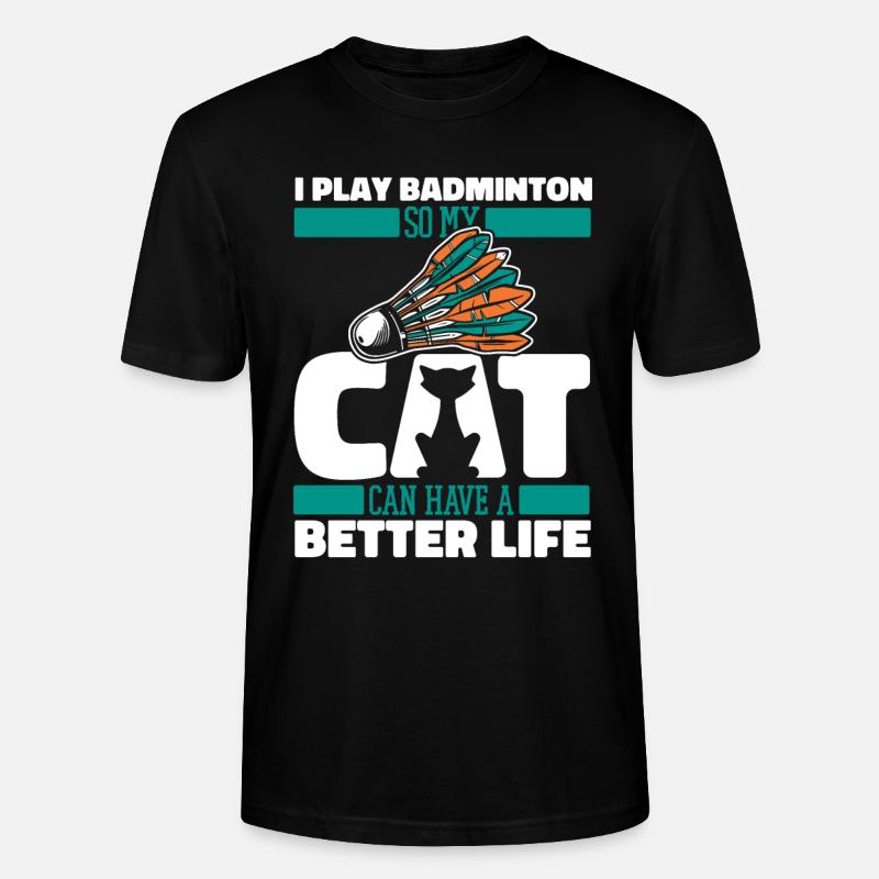 Badminton badminton chat - T-shirt bio CRAFTER Stanley Stella Unisexe - noir