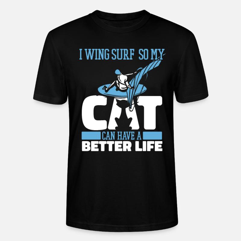 Wing Surf Wing Foil Cat - T-shirt bio CRAFTER Stanley Stella Unisexe - noir