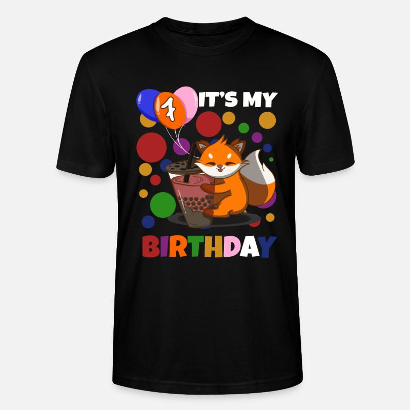 7e anniversaire Fox - T-shirt bio CRAFTER Stanley Stella Unisexe - noir