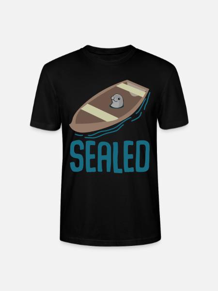 Seal Seal Pun Seal - Stanley/Stella CRAFTER Unisex Organic T-Shirt - black