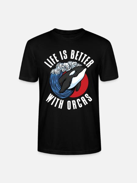 Orca Wal Geschenke - Stanley/Stella Unisex Bio-T-Shirt CRAFTER - Schwarz