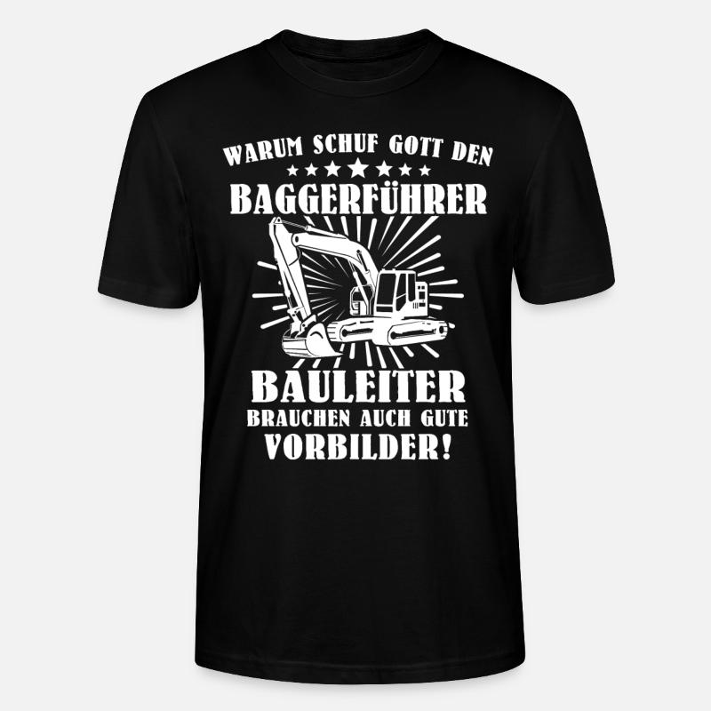 Baggerführer Bagger Baggerfahrer - Stanley/Stella Unisex Bio-T-Shirt CRAFTER - Schwarz