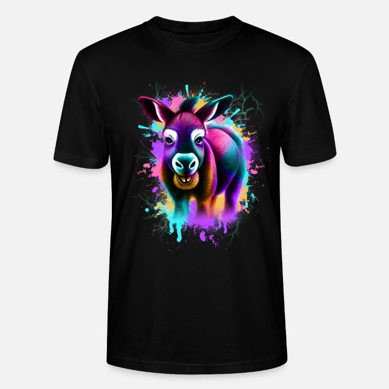 Esel Bunt - Stanley/Stella Unisex Bio-T-Shirt CRAFTER - Schwarz