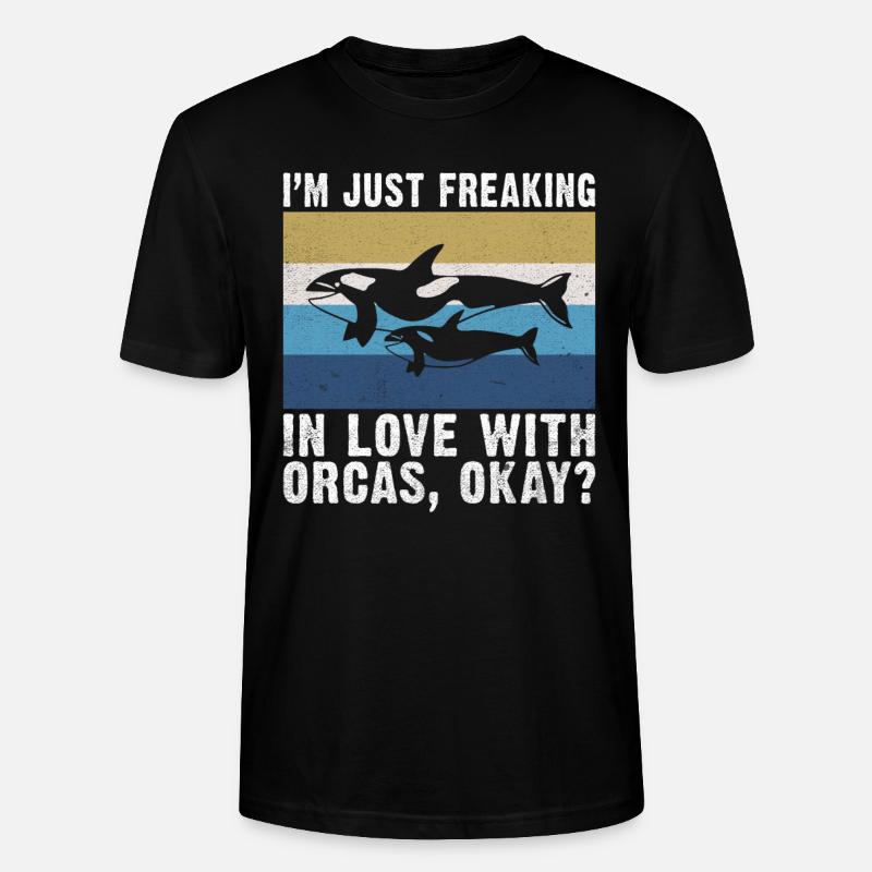 Orca Wal Geschenke - Stanley/Stella Unisex Bio-T-Shirt CRAFTER - Schwarz