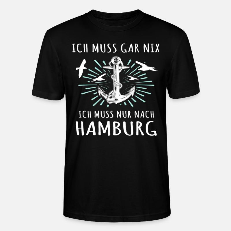 Hamburg Sprüche Hamburger Spruch - Stanley/Stella Unisex Bio-T-Shirt CRAFTER - Schwarz