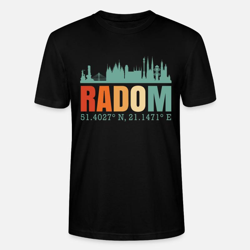 Polen Radom Skyline - Stanley/Stella Unisex Bio-T-Shirt CRAFTER - Schwarz