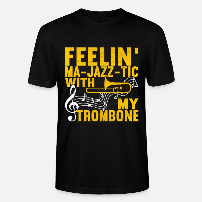 Posaune Trombone - Stanley/Stella Unisex Bio-T-Shirt CRAFTER - Schwarz