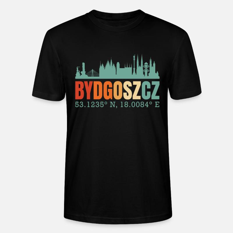 Pologne Bydgoszcz Skyline - T-shirt bio CRAFTER Stanley Stella Unisexe - noir
