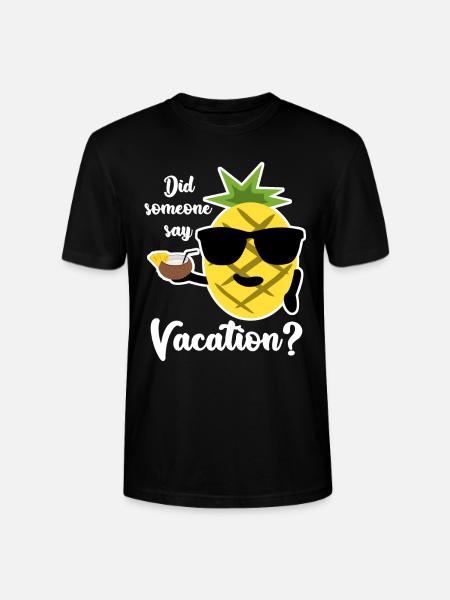 Urlaub Urlauber Ananas Strandurlaub - Stanley/Stella Unisex Bio-T-Shirt CRAFTER - Schwarz