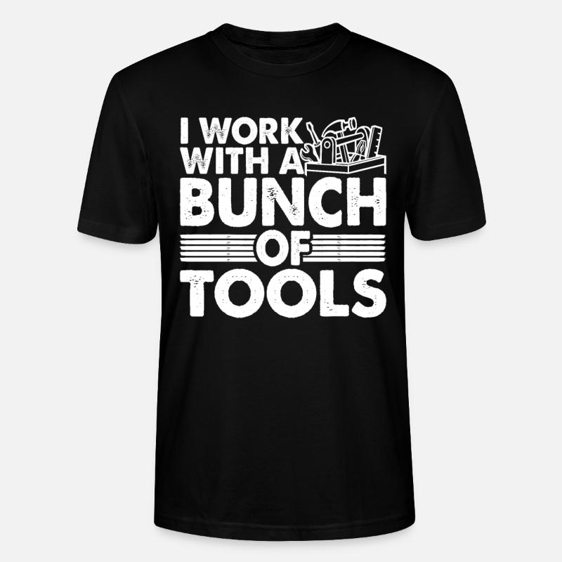 Je travaille avec un tas d’outils 21 - T-shirt bio CRAFTER Stanley Stella Unisexe - noir