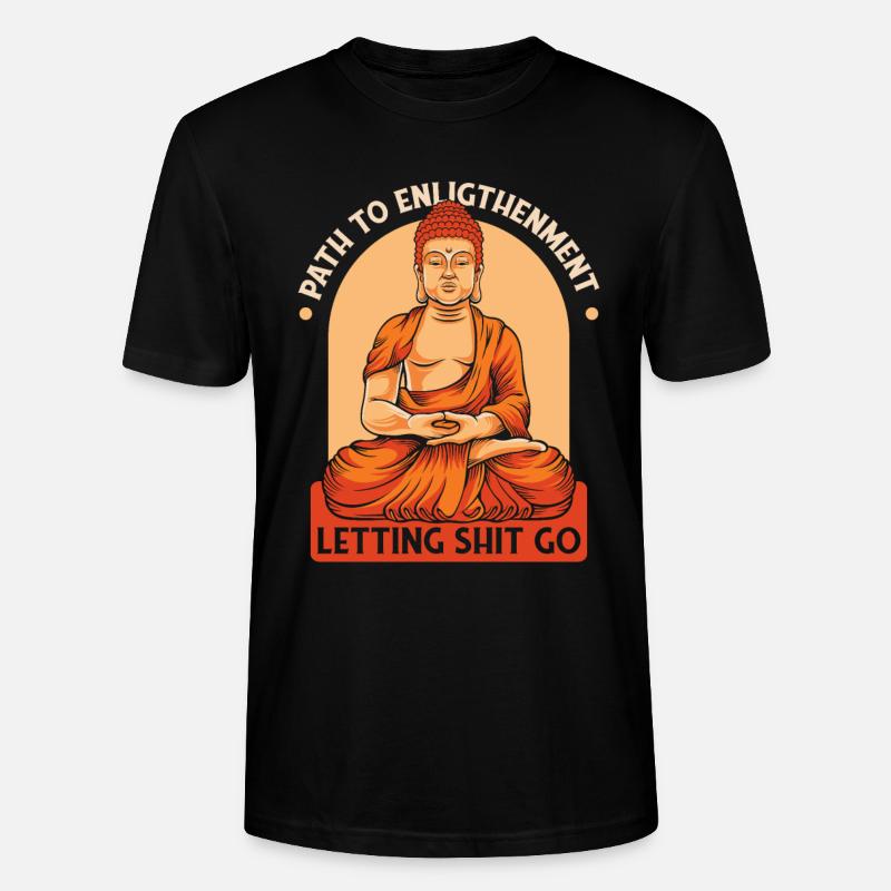 Bouddha bouddhiste drôle - T-shirt bio CRAFTER Stanley Stella Unisexe - noir