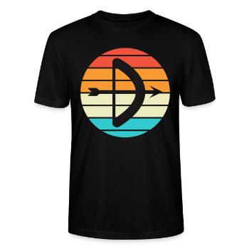 Archery Gift Saying Archery - Stanley/Stella CRAFTER Unisex Organic T-Shirt - black - Front - Alina (178cm) & Michal (187cm)