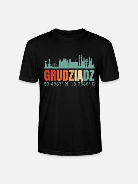 Poland Grudziadz Skyline - Stanley/Stella CRAFTER Unisex Organic T-Shirt - black